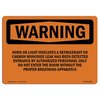 Signmission OSHA WARNING Sign, Horn Or Light Indicates Refrigerant Or, 14in X 10in Alum, 10" W, 14" L, Landscape OS-WS-A-1014-L-12185
